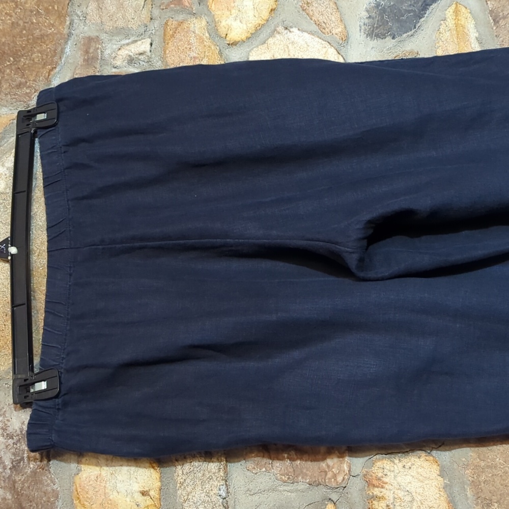 J. Jill 100% Linen Deep Blue Relaxed Pants - Picture 6 of 11